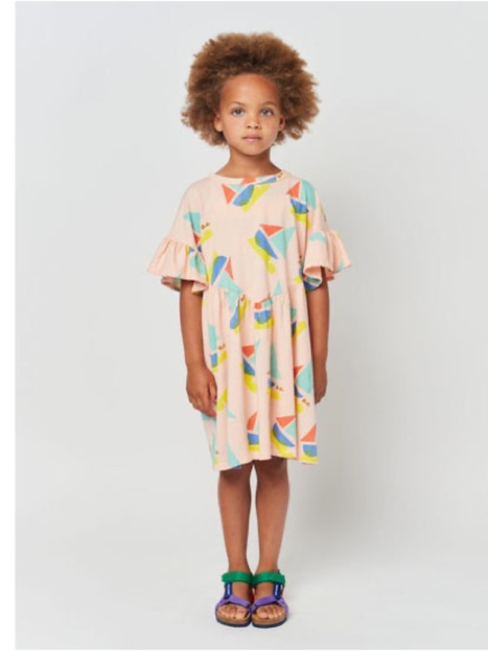 Bobo Choses Multicolor Sailboat Ruffle Dress 4t - Picture 4 of 15